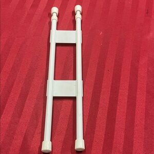 Adjustable White Tension Rod - dual rods